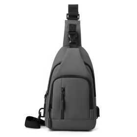Crossbody Sports Waterproof Multi-compartment Chest Bag (Option: Gray)
