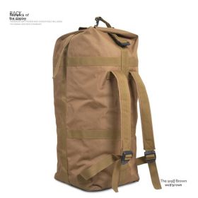 Large Capacity 60 L Camouflage Backpack Travel Camping (Option: Wolf Brown-56to75L)