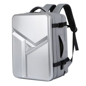Multifunctional Large Capacity Extended Waterproof Business Computer Backpack (Option: Light Gray-17 Inch)