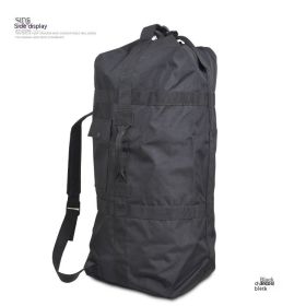 Large Capacity 60 L Camouflage Backpack Travel Camping (Option: Black-56to75L)