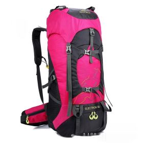 Hiking Bag Large Capacity Outdoor Sports Trip Foreign Trade Mountaineering (Option: Rose Red-56 To 75L)