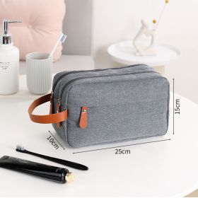 Men's Toiletry Bag Travel Skincare Storage (Option: Gray-25 × 15 × 10cm)
